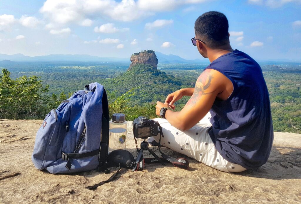 Man on mountain